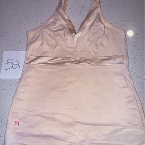 Ruby Ribbon Athena Satin-Trim Nude/Blush Shaping Cami, size 38